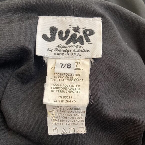 Jump Black Dress Spaghetti Strap Lined Sheer Overlay Draped Cowl Neck Size 7/8 - Picture 4 of 8